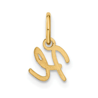10K Yellow Gold Upper case Letter H Initial Charm