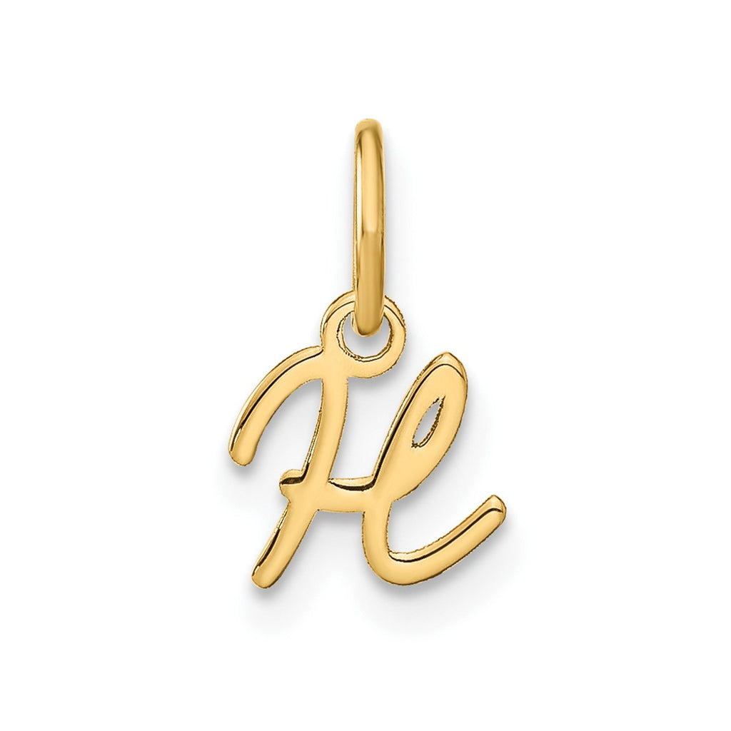 10K Yellow Gold Upper case Letter H Initial Charm – Wellness Marketer ...