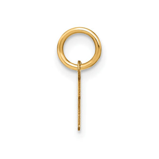 10K Yellow Gold Upper case Letter I Initial Charm