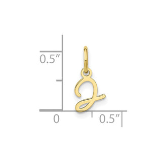 10K Yellow Gold Upper case Letter J Initial Charm