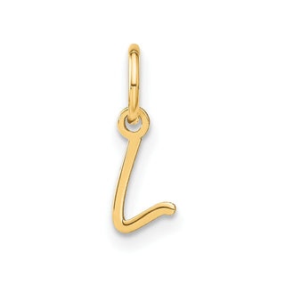 10K Yellow Gold Upper case Letter L Initial Charm