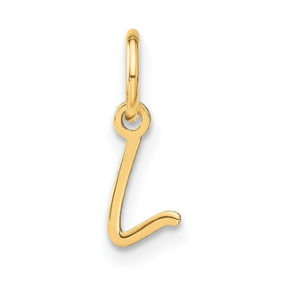 10K Yellow Gold Upper case Letter L Initial Charm