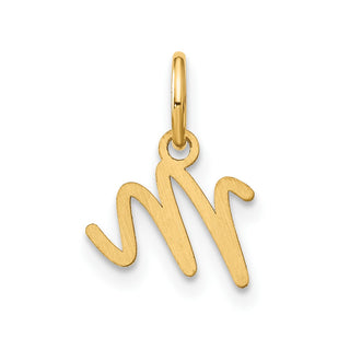 10K Yellow Gold Upper case Letter M Initial Charm