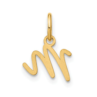 10K Yellow Gold Upper case Letter M Initial Charm