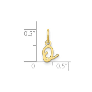 10K Yellow Gold Upper case Letter O Initial Charm