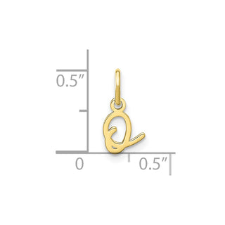 10K Yellow Gold Upper case Letter O Initial Charm