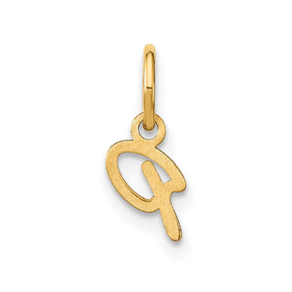 10K Yellow Gold Upper case Letter P Initial Charm