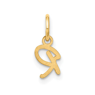 10K Yellow Gold Upper case Letter R Initial Charm
