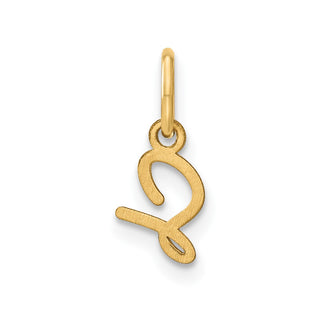 10K Yellow Gold Upper case Letter S Initial Charm