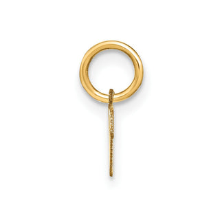 10K Yellow Gold Upper case Letter V Initial Charm