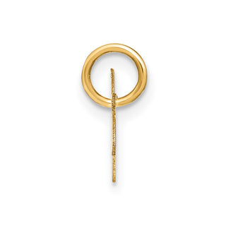 10K Yellow Gold Upper case Letter W Initial Charm