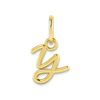 10K Yellow Gold Upper case Letter Y Initial Charm