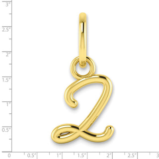 10K Yellow Gold Upper case Letter Z Initial Charm