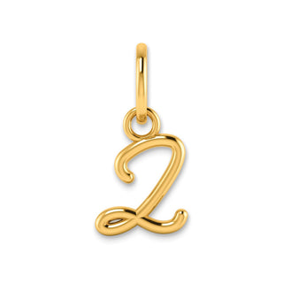 10K Yellow Gold Upper case Letter Z Initial Charm
