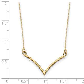 18" 10k Yellow Gold V Necklace