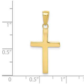 10k Yellow Gold Polished Cross Pendant 10XR564
