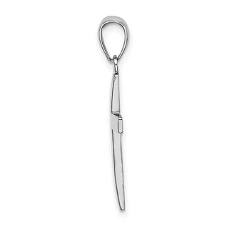 10k White Gold Polished Cross Pendant 10XR564W