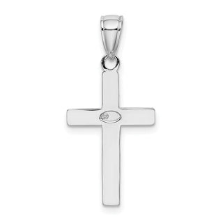 10k White Gold Polished Cross Pendant 10XR564W