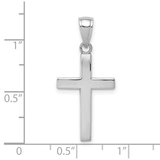 10k White Gold Polished Cross Pendant 10XR564W