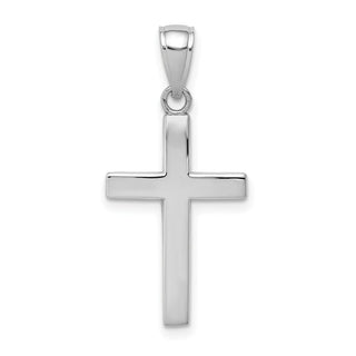 10k White Gold Polished Cross Pendant 10XR564W