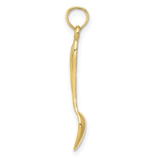 10k Yellow Gold 3-D Table Spoon Pendant
