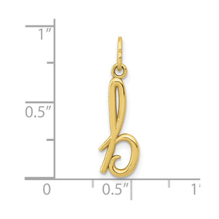 10k Yellow Gold Letter b Initial Charm
