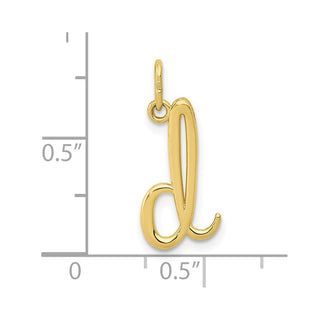 10k Yellow Gold Letter d Initial Charm