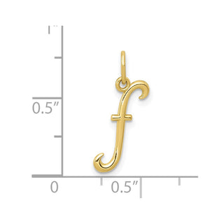 10k Yellow Gold Letter r Initial Charm 10YC1060F