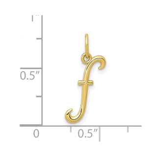 10k Yellow Gold Letter r Initial Charm 10YC1060F