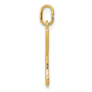 10k Yellow Gold Letter l Initial Charm