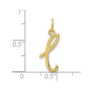 10k Yellow Gold Letter l Initial Charm
