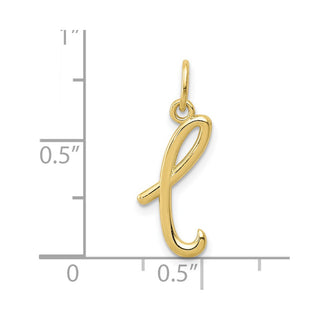 10k Yellow Gold Letter l Initial Charm