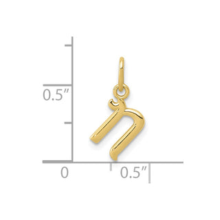 10k Yellow Gold Letter n Initial Charm