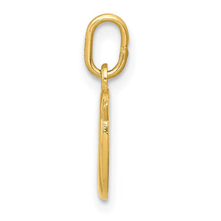10k Yellow Gold Letter o Initial Charm