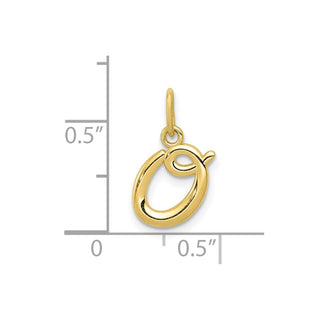 10k Yellow Gold Letter o Initial Charm