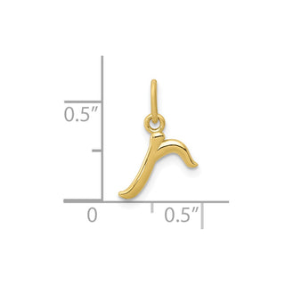 10k Yellow Gold Letter r Initial Charm 10YC1060R