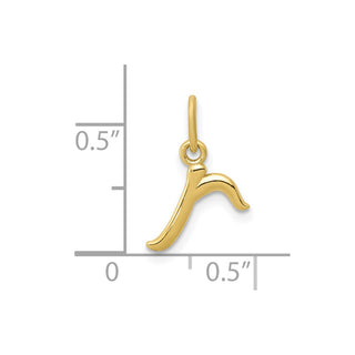 10k Yellow Gold Letter r Initial Charm 10YC1060R
