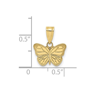10K Yellow Gold Laser Cut Butterfly Charm