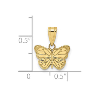 10K Yellow Gold Laser Cut Butterfly Charm