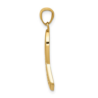 10K Yellow Gold Polished Survivor Ribbon Pendant