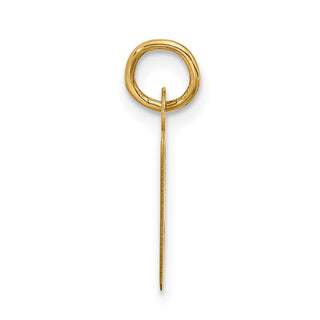 10K Yellow Gold Large Slanted Block Initial B Charm
