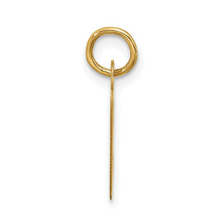 10K Yellow Gold Large Slanted Block Initial B Charm