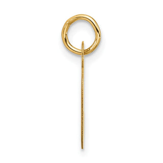 10K Yellow Gold Large Slanted Block Initial C Charm