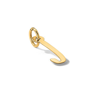 10K Yellow Gold Large Slanted Block Initial J Charm