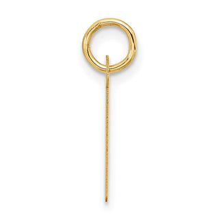 10K Yellow Gold Large Slanted Block Initial L Charm