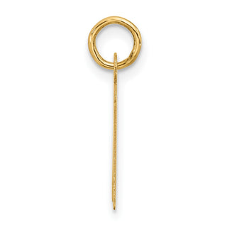 10K Yellow Gold Large Slanted Block Initial M Charm