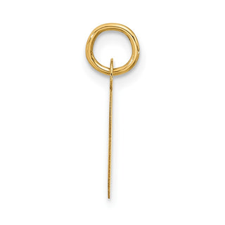 10K Yellow Gold Large Slanted Block Initial O Charm