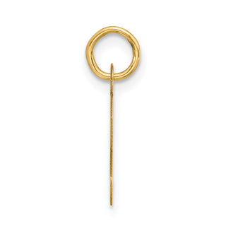 10K Yellow Gold Large Slanted Block Initial S Charm
