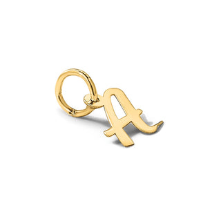 10K Yellow Gold Small Script Initial A Charm 10YC1556A