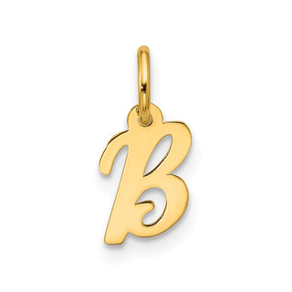 10K Yellow Gold Small Script Initial B Charm 10YC1556B
